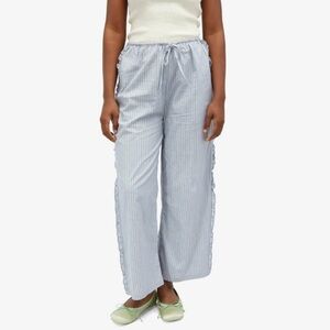 Deiji Studios Women's Ruffle Pant - Glacier Stripe